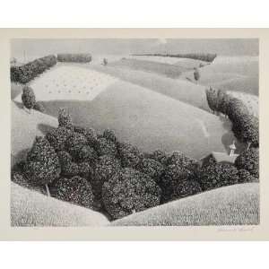  1939 Grant Wood July Fifteenth Iowa Landscape Print 