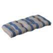 Outdoor Wicker Bench/Loveseat/Swing Cushion   Blue/Beige Stripe