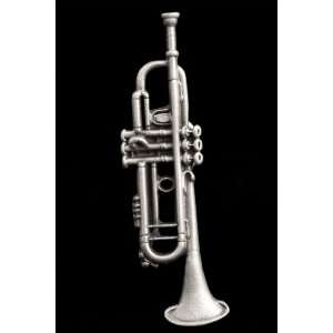  Trumpet Pin   Pewter Musical Instruments