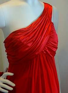 NEW Long Red One Shoulder Maternity Dress SMALL Formal  