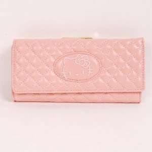 Hello Kitty Tri fold Clutch Wallet Long Purse Pink