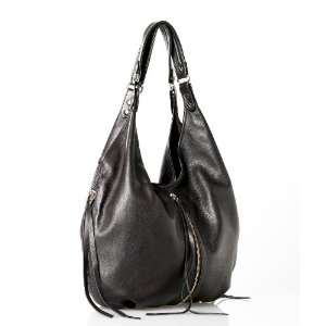 Jacki Easlick Black Hobo with Expandable Front Zipper