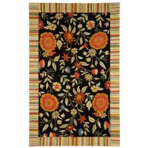  Jardin Black Contemporary Rug Size Runner 26 x 8 