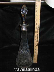 Cut Crystal Decanter with Glass Stopper  