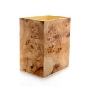 Kim Seybert Burl Wood Wastebasket 8 in x 8 in x 13 in