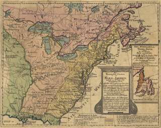 1783 North America New United States Old Antique Map  