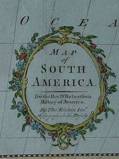 Original 1777 Thomas Kitchin Map South America Panama  