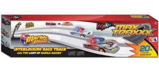Max Traxxx Marble Racer Light Up Car System Race Track  