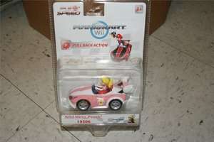 Mario Kart Wii Wild Wing Peach 19306 Pull Back Action Race Car NEW 