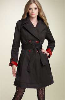 Betsey Johnson Fit & Flare Trench Coat  
