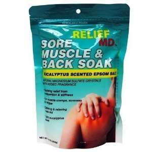  Relief MD Sore Muscle & Back Soak Eucalyptus Scented Epsom 