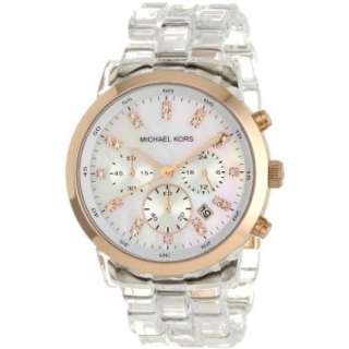 Michael Kors Womens MK5394 Showstopper Chronograph Clear Watch 