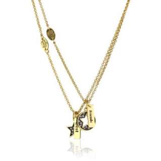 Juicy Couture Icons Gold Bff Wish Duo Necklace   designer shoes 