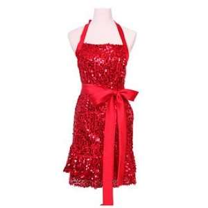  Glamour Girl   Red Sequin Apron by Haute in the Kitchen 