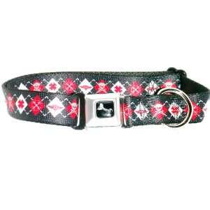  Buckle Down Argyle Black   Red   Gray Large 15 26 Dog 