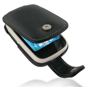  Pdair Black Soft Leather Flip Carry Case Cover for HP Veer 