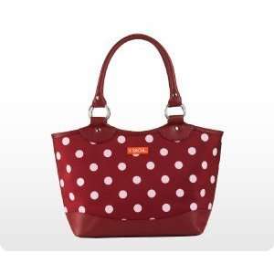  Sachi 36 037 Burgundy W/ Dots Insulated Lunch Bag Sports 