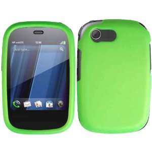   Neon Green Hard Case Cover for HP Veer 4G Cell Phones & Accessories