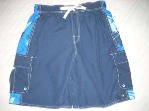 Hang Ten Mens bathing suit swim suit trunks New Blue  