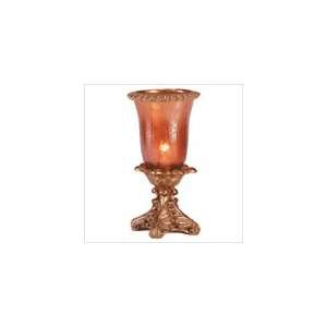  Amber Crackled Hurricane Lamp 