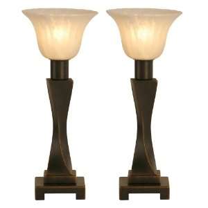   of Two Twist Hurricane Accent Uplight Table Lamps