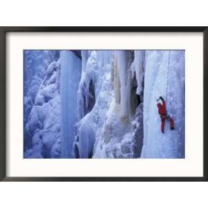  Ice Climbing, Ouray, Colorado, USA Framed Photographic 
