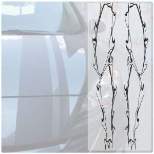 Racing Stripes (Torn Graphic )   Silver Automotive