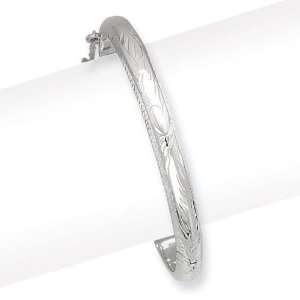  Sterling Silver 5mm Baby Hinged Bangle Bracelet Jewelry