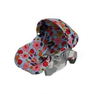  Waterproof Infant Car Seat Cover   River Blue Flowers 