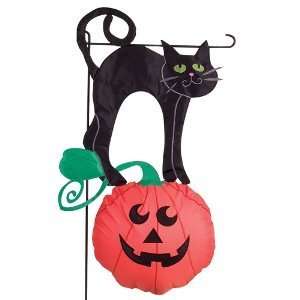 Garden Charm Inflatable Hanging Decoration   Spooky Night Black Cat on 