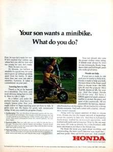 1972 Honda Mini Trail 50 Motorcycle Original Ad  