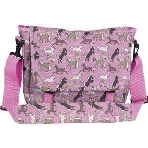  Wildkin 30020 Horses in Pink Messenger Bag  Large Sports 