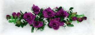 PURPLE PLUM Roses Silk Flowers SWAG Wedding Arch NEW  