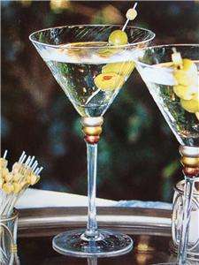 Lot 2 Southern Living Luminous Martini Glasses Metalic  