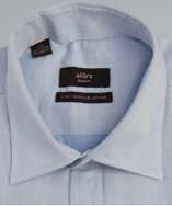 Alara blue textured cotton slim fit dress shirt style# 317289601