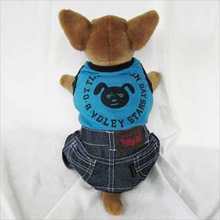 Blue Overall Jumpsuit pet dog clothes APPAREL Chihuahua  