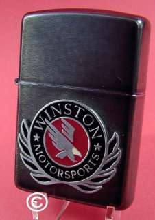 ZIPPO WINSTON MOTORSPORTS MIDNIGHT CHROME IN TIN 1994  