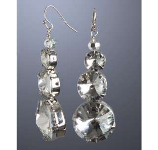 Kenneth Jay Lane silver Bling Isadora drop earrings