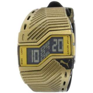 PUMA Mens PU910761007 Turn II Metallic Gold Digital Watch   designer 