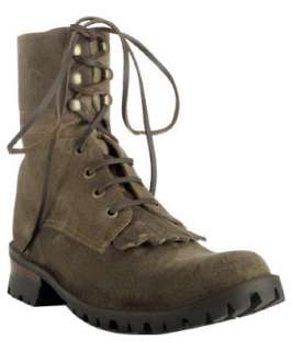   suede kiltie lace up boots  