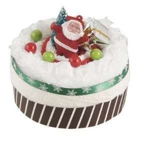   Claus Fruit Cake Towel White Red Christmas Gift Favor