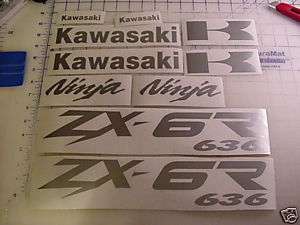 Kawasaki Ninja ZX6R 636 decal kit 2004 04 color new  