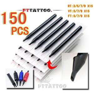   Long Black Disposable Tattoo Tip Tubes Nozzles for Needles Grip  