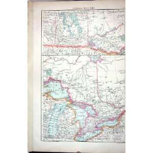   Map C1893 Canada Manitoba Ontario Michigan Superior Huron Lake Home