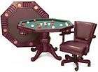 in 1   54 GAME TABLE +4 CHAIRS ~ BUMPER POOL, POKER & DINING in 
