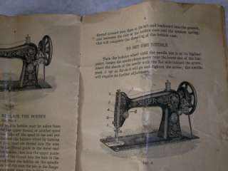 Singer Model 66 Treadle Sewing Machine Red Eye Manual & Attachments 