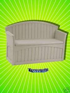 Suncast Outdoor Patio Deck Storage Bench Seat New  