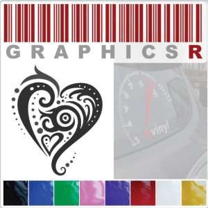   Decal Graphic   Tribal Heart Love Relationships Romance A231   Red