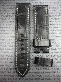 ALLIGATOR Deployment STRAP Leather BAND Fit PANERAI 24  