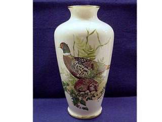 fine bone china large vase titled ring necked pheasant was